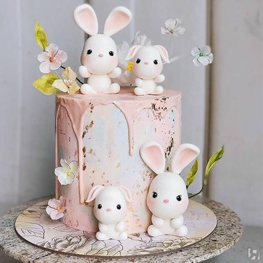 Заяц из мастики на торт - 65 фото