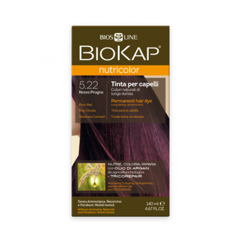 Тон 5.22 краска для волос цвет сливовый насыщеный Biokap Nutricolor