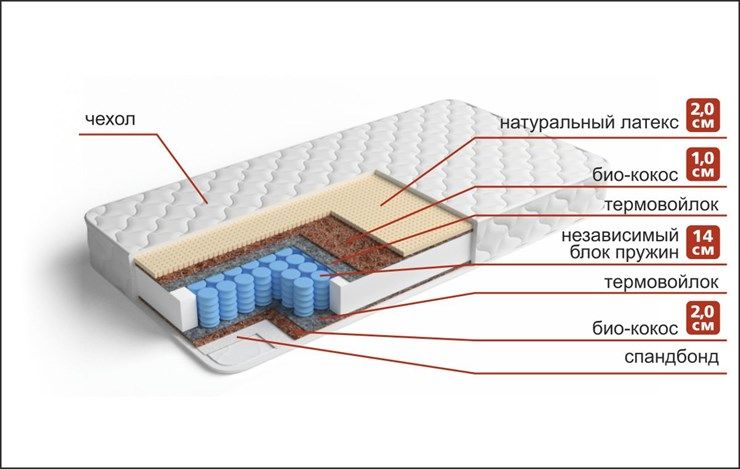 Матрас Рипозо + КЛ1 чехол Трикот (синтетика) Мультипак фото 1