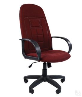 Офисное кресло CHAIRMAN 727 ткань ст., цвет бордо