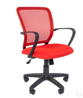 Офисное кресло CHAIRMAN 698 black TW-69, ткань, цвет красный