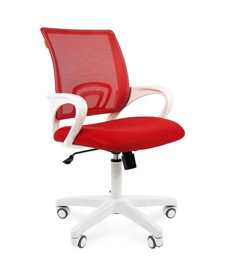 Офисное кресло CHAIRMAN 696 white, ткань, цвет красный