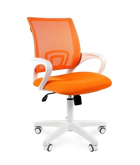Офисное кресло CHAIRMAN 696 white, ткань, цвет оранжевый