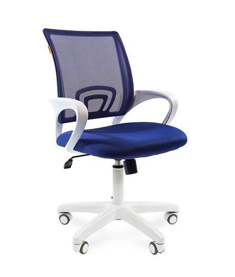 Офисное кресло CHAIRMAN 696 white, ткань, цвет синий
