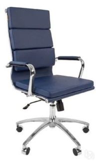 Офисное кресло CHAIRMAN 750 экокожа синяя