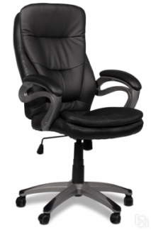 Офисное кресло J 9302 Кресло экокожа /пластик, черный