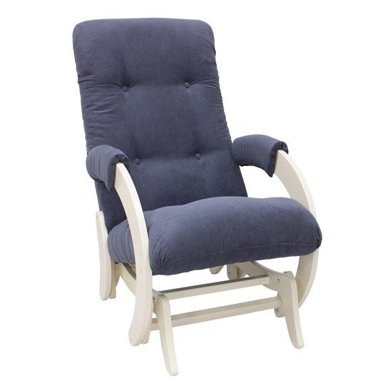 Кресло-качалка Модель 68, Verona 37 Denim Blue-велюр
