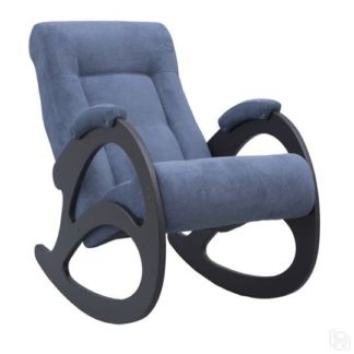 Кресло-качалка Модель 4 без лозы, Verona 37 Denim Blue-велюр
