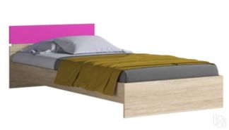 Кровать в детскую Формула, 900 розовый с основанием