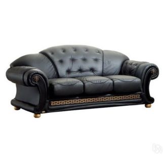 Прямой диван Versace (3-х местный) black