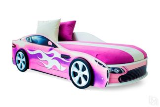 Кровать-машина детская Бондимобиль розовый