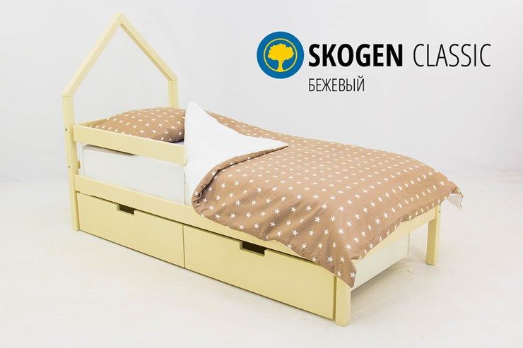 Кровать-домик мини Skogen бежевый