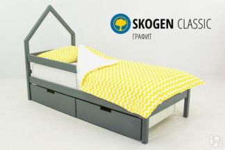 Кровать-домик детская мини Skogen графит