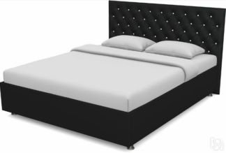 Кровать спальная Флоренция-А 1600 с основанием (Nitro Black)