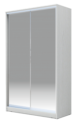 Шкаф 2-х дверный 2200х1200х620 Хит-22-12-88, Матовое стекло Белый