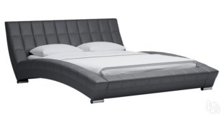 Кровать двуспальная Оливия арт. Марика 485 к/з (серый) с основанием