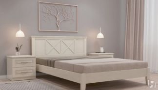 Спальная кровать Грация-2 (Слоновая кость) 160х200