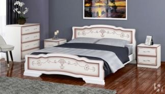 Спальная кровать Карина-6 (Дуб Молочный) 120х200