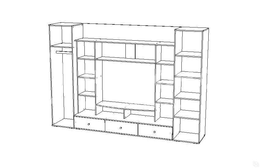 Шкаф в гостиную схема