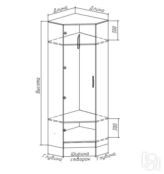 Угловой шкаф ШРУ 1-2 Стезар фото 2