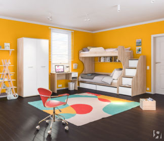 Детская Мамбо (кровать 2-х яр. + лестница + стол + шкаф) Столплит