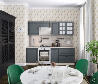 Кухонный гарнитур Регина 2,4м Серый матовый