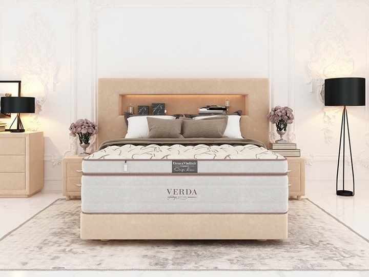 Кровать в спальню Smart Compact/Podium M 160х200, Флок (Велсофт Бежевый)
