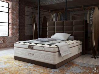 Кровать двуспальная Chocolate Compact/Basement 180х200, Микровелюр (Manhatt