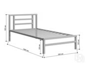 Односпальная кровать Титан 90 Серый ящики 
венге