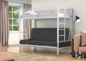 Двухъярусная кровать-диван Дакар 1 Белый 
(вставки венге)