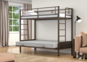 Двухъярусная кровать-диван Дакар 1 Коричневый 
(вставки венге)