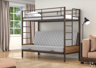 Двухъярусная кровать-диван Дакар 1 Коричневый 
(вставки дуб крафт табак)