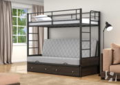 Двухъярусная кровать-диван Дакар 1 Черный 
ящики Венге