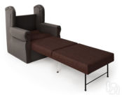 Кресло-кровать Классика М шоколад и рогожка