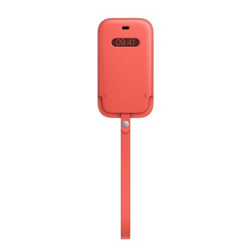 Чехол Apple Leather Sleeve with MagSafe MHMN3ZE/A для iPhone 12 mini, pink